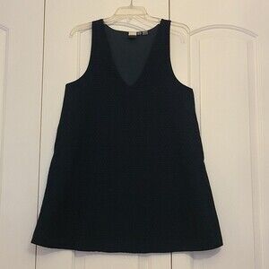 Roxy Size S Navy Blue V-neck Corduroy A-line Romber Dress
